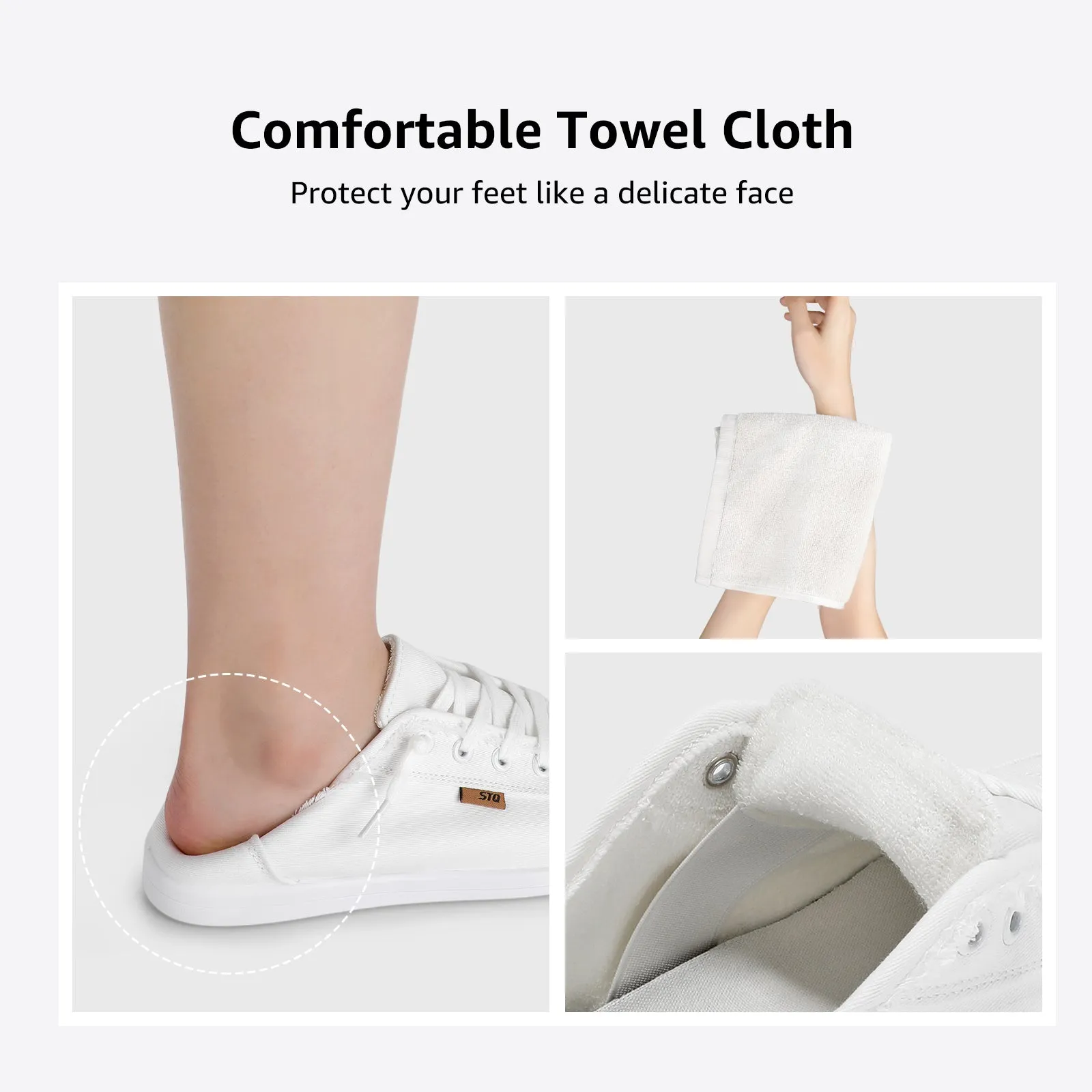 STQ Women Slip On Shoeswith Orthopedic Insole Low Top Classic Fashion Canvas Sneakers | Plantar Fasciitis Shoes