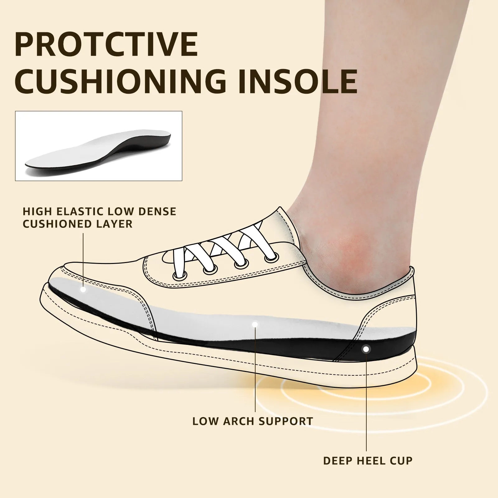 STQ Women Slip On Shoeswith Orthopedic Insole Low Top Classic Fashion Canvas Sneakers | Plantar Fasciitis Shoes