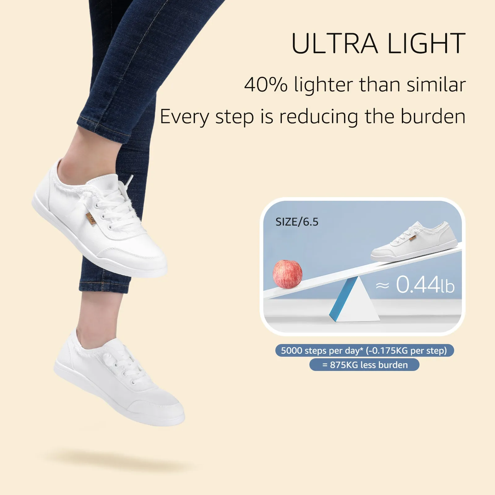 STQ Women Slip On Shoeswith Orthopedic Insole Low Top Classic Fashion Canvas Sneakers | Plantar Fasciitis Shoes