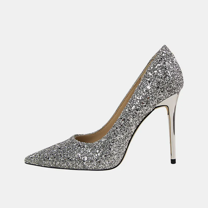 Tillbuy Sparkling Rhinestone Pumps