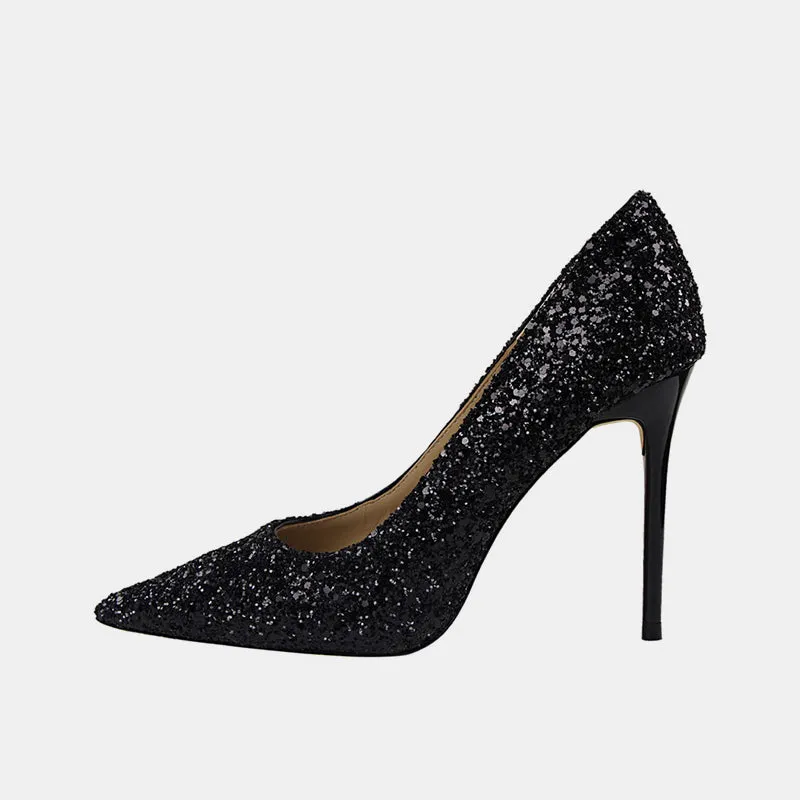 Tillbuy Sparkling Rhinestone Pumps