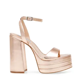 TIMELY ROSE GOLD HEEL SANDALS