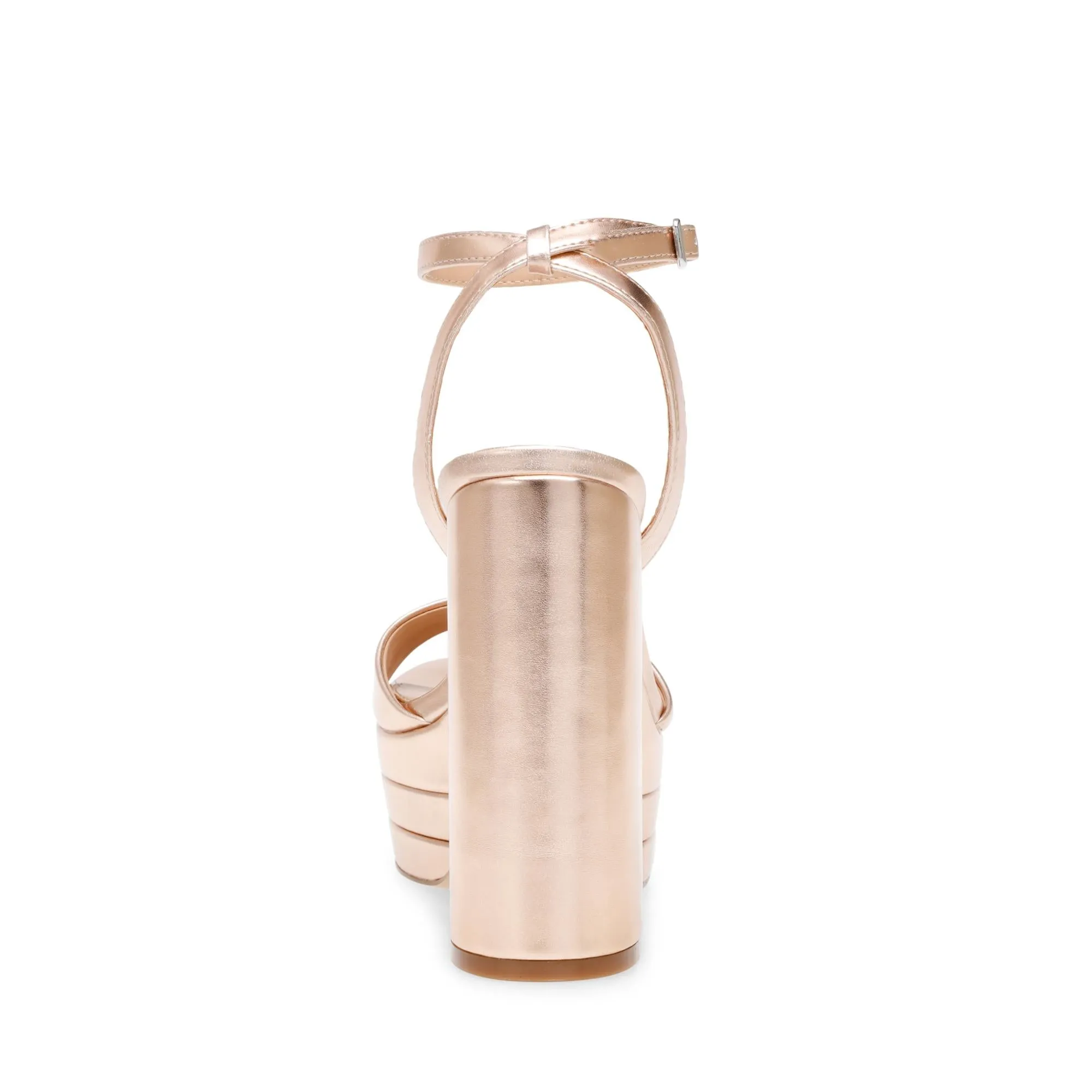TIMELY ROSE GOLD HEEL SANDALS