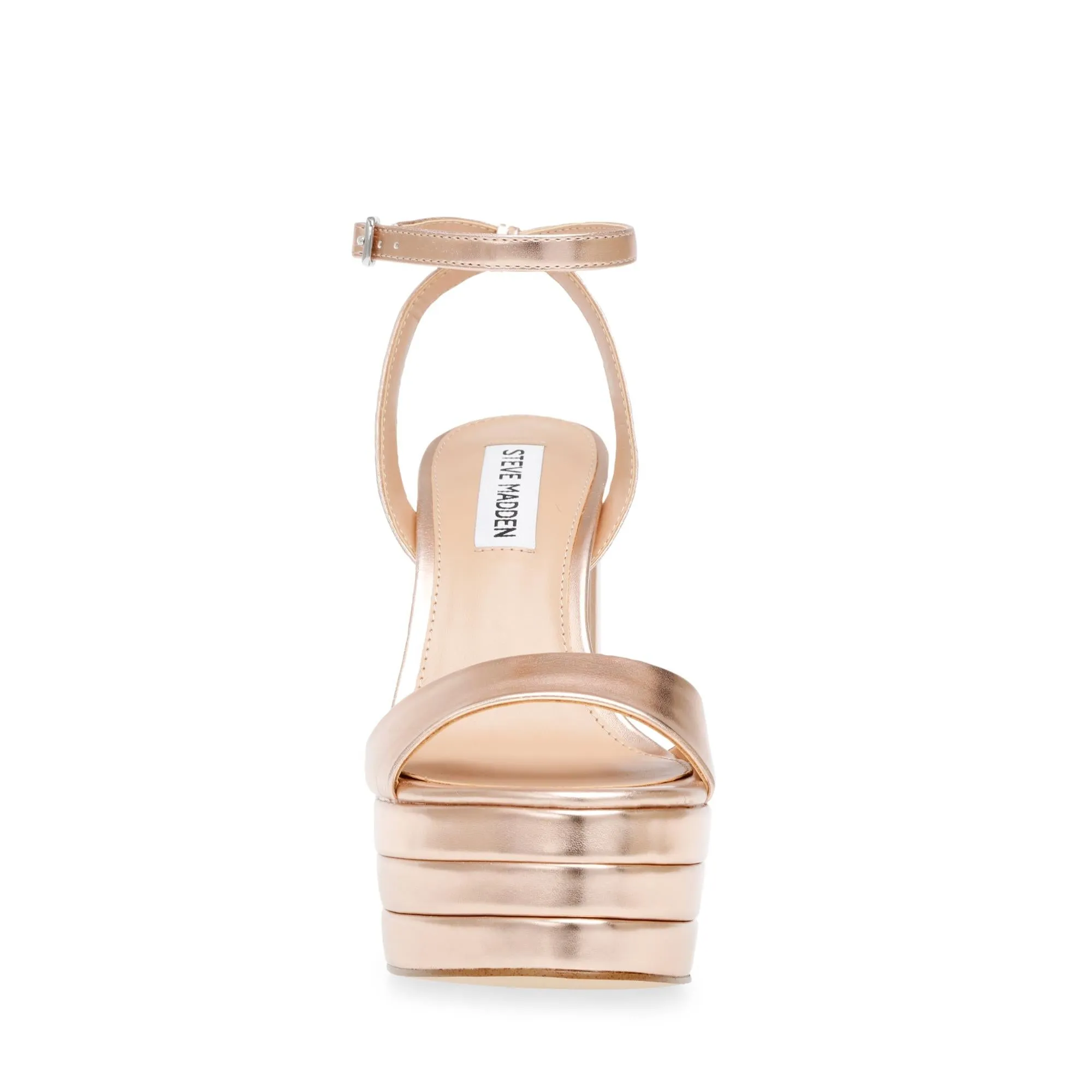 TIMELY ROSE GOLD HEEL SANDALS