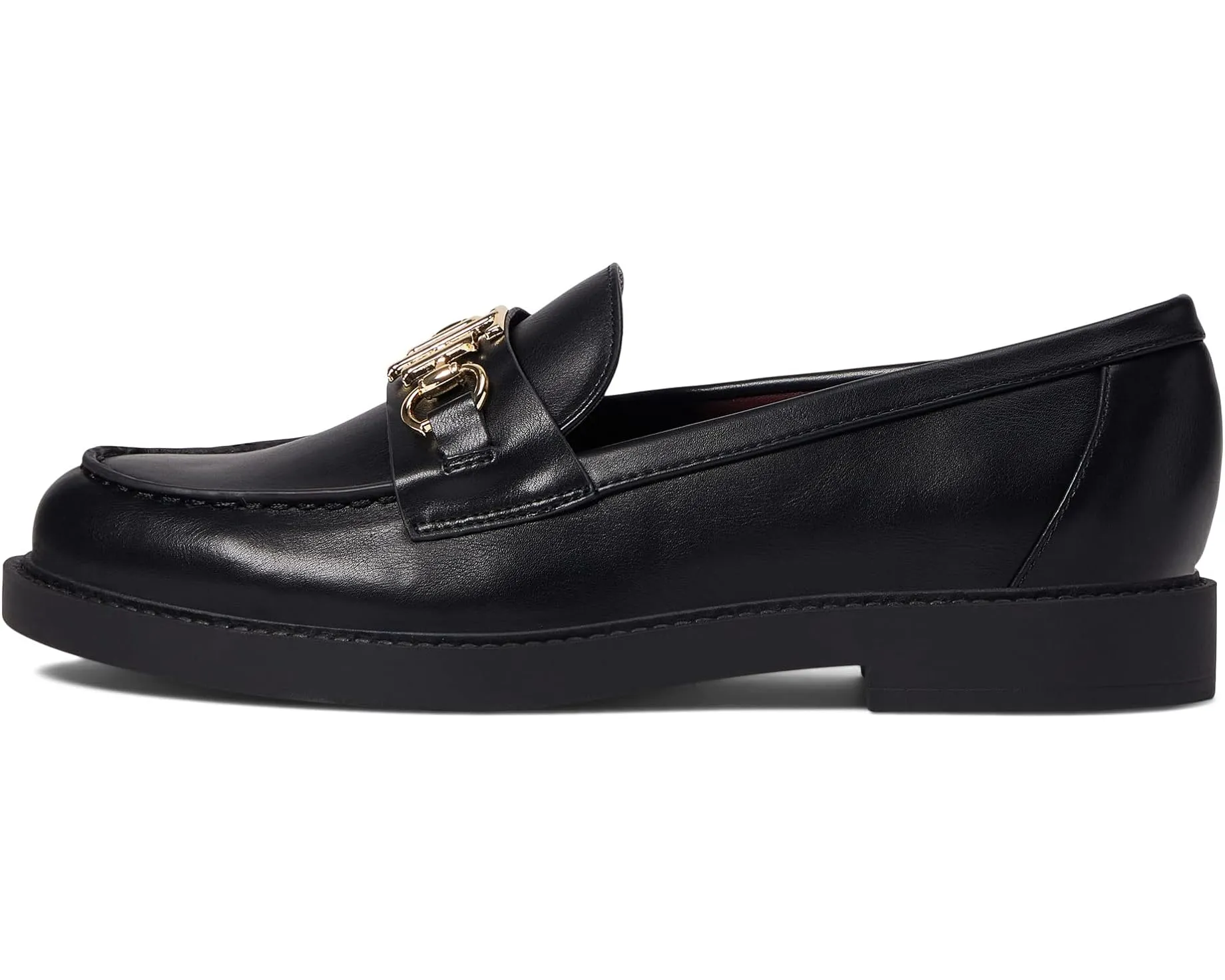 Tommy Hilfiger Trevys Black Slip-On Moc-Toe Fashion Loafers Flats Shoes