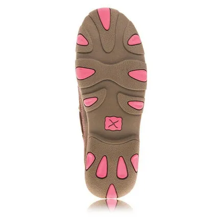 Twisted X Womens Bomber/Neon Pink Driving Moc