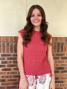 Umgee Textured Sleeveless Top