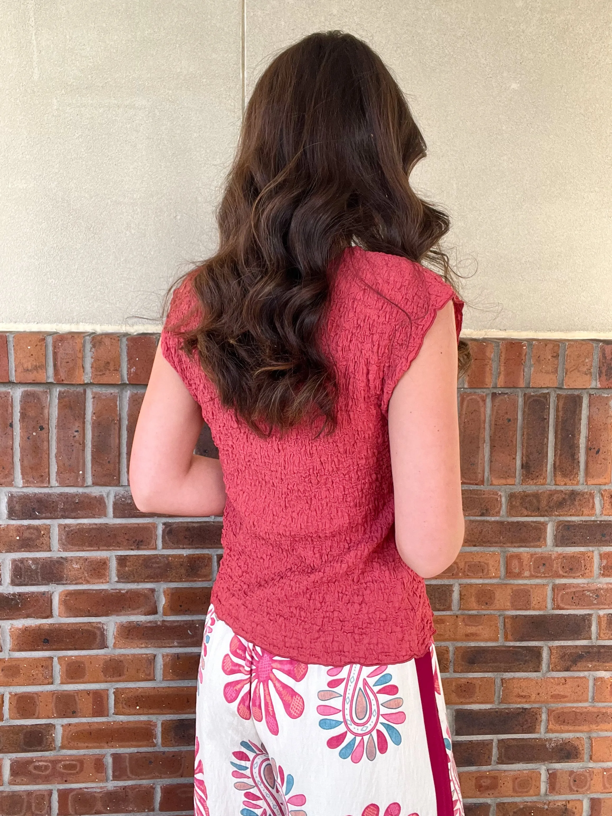 Umgee Textured Sleeveless Top