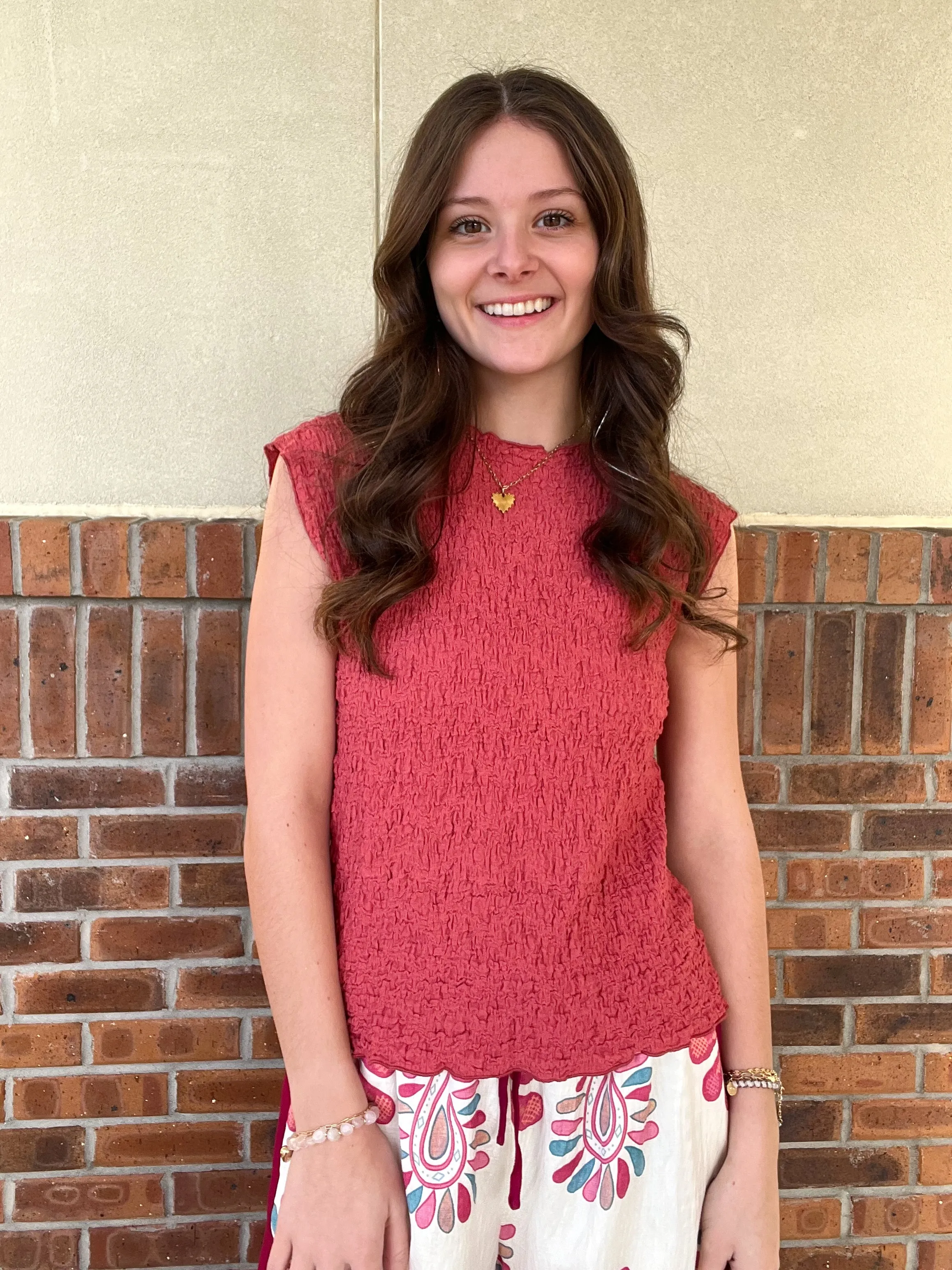 Umgee Textured Sleeveless Top