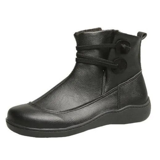 Women elastic band slip on ankle booties