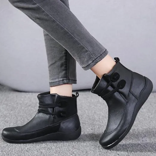 Women elastic band slip on ankle booties