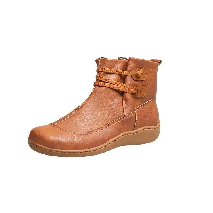 Women elastic band slip on ankle booties