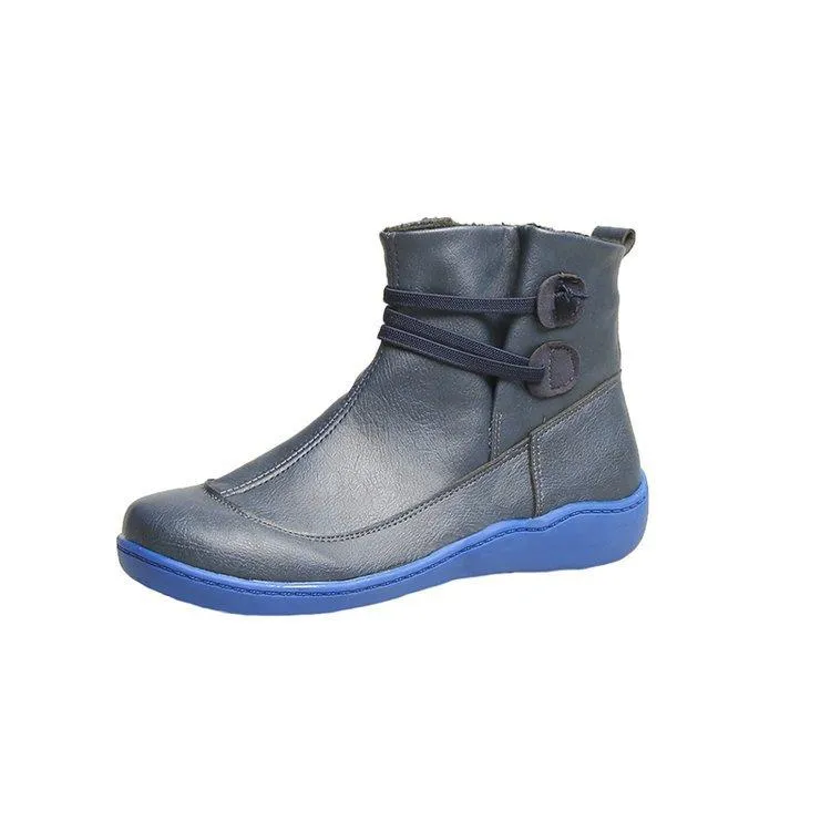 Women elastic band slip on ankle booties