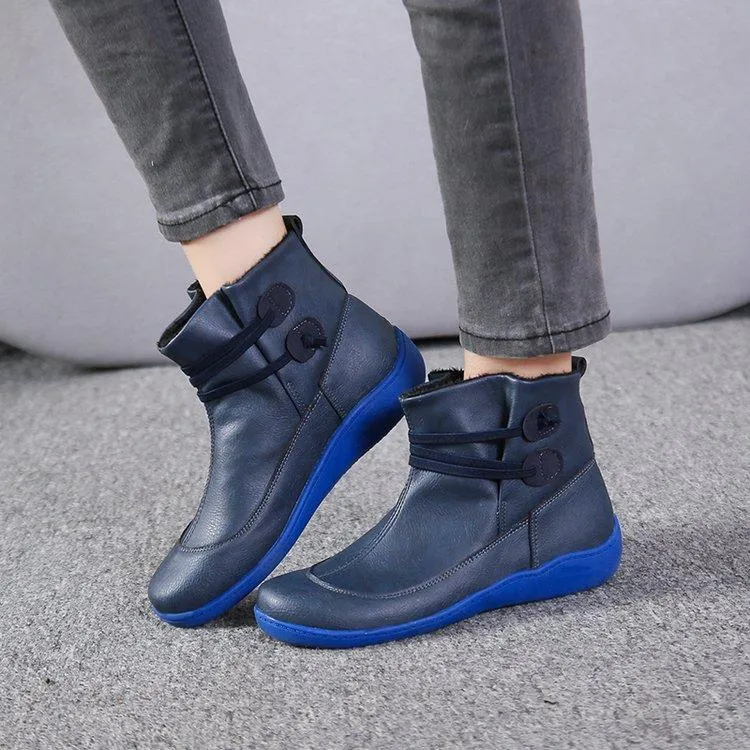 Women elastic band slip on ankle booties