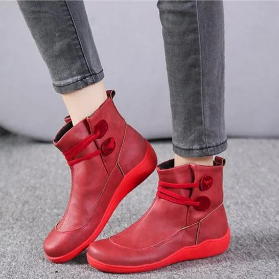 Women elastic band slip on ankle booties