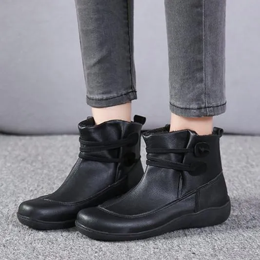 Women elastic band slip on ankle booties