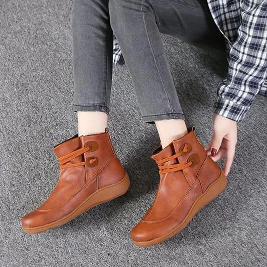 Women elastic band slip on ankle booties
