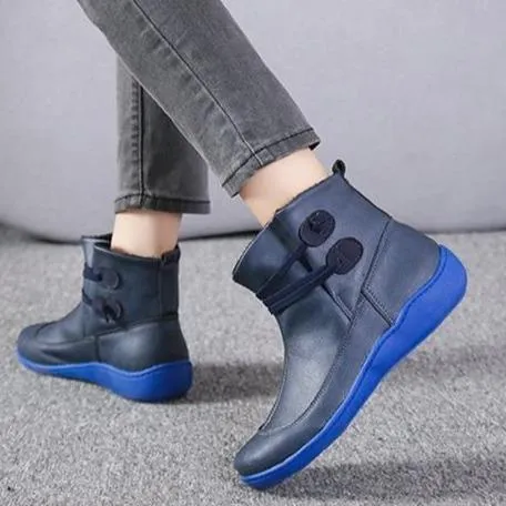 Women elastic band slip on ankle booties
