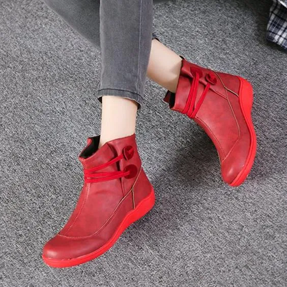 Women elastic band slip on ankle booties