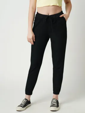 Women High-Rise Slim Fit Denim Jogger