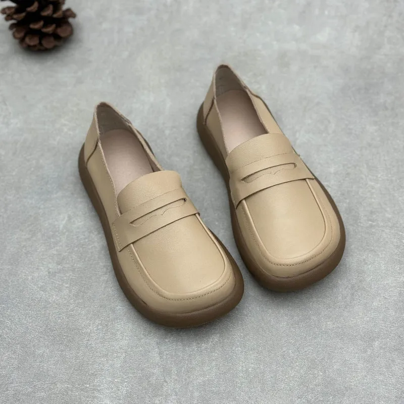 Women's Handmade Leather Flat Casual Loafers