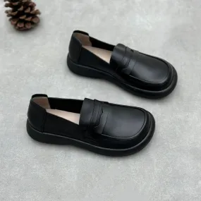Women's Handmade Leather Flat Casual Loafers