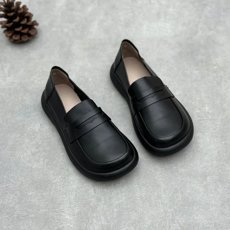 Women's Handmade Leather Flat Casual Loafers