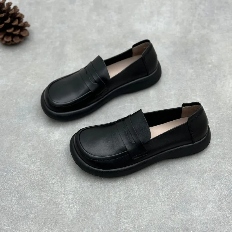 Women's Handmade Leather Flat Casual Loafers