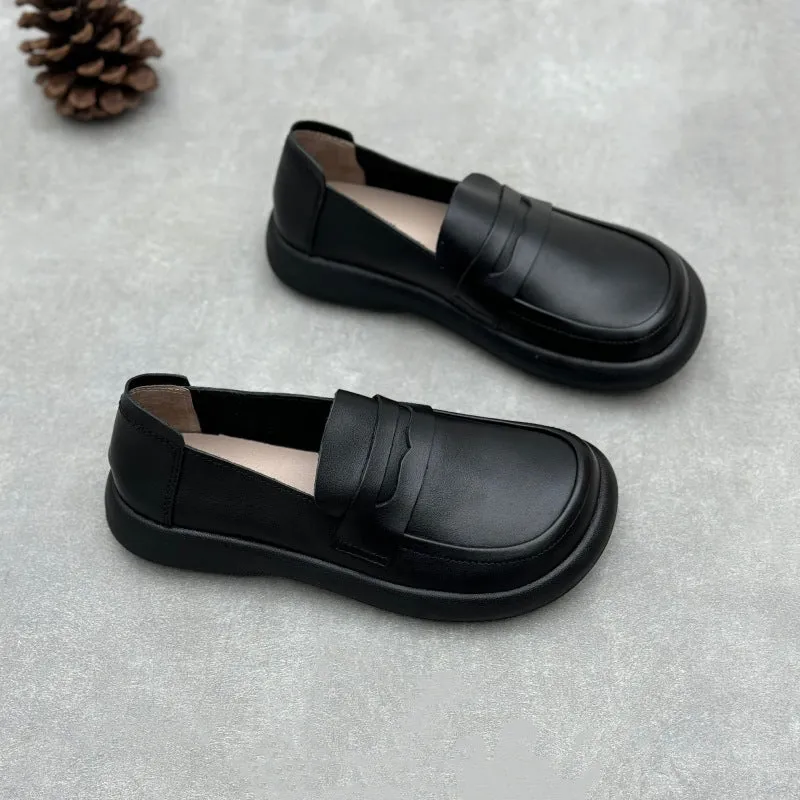 Women's Handmade Leather Flat Casual Loafers