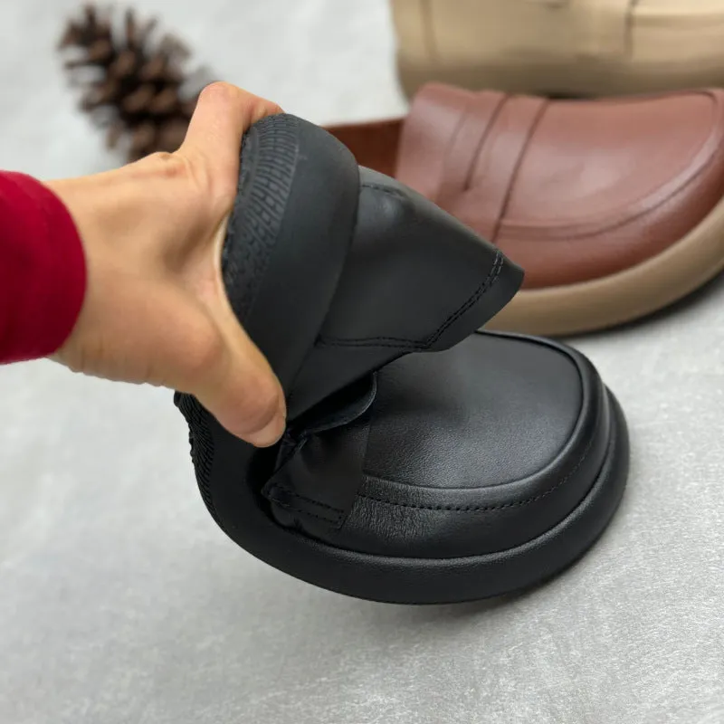 Women's Handmade Leather Flat Casual Loafers