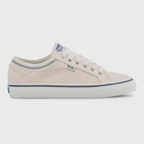 Women's Jump Kick Rib Knit Collar Canvas Light Pink