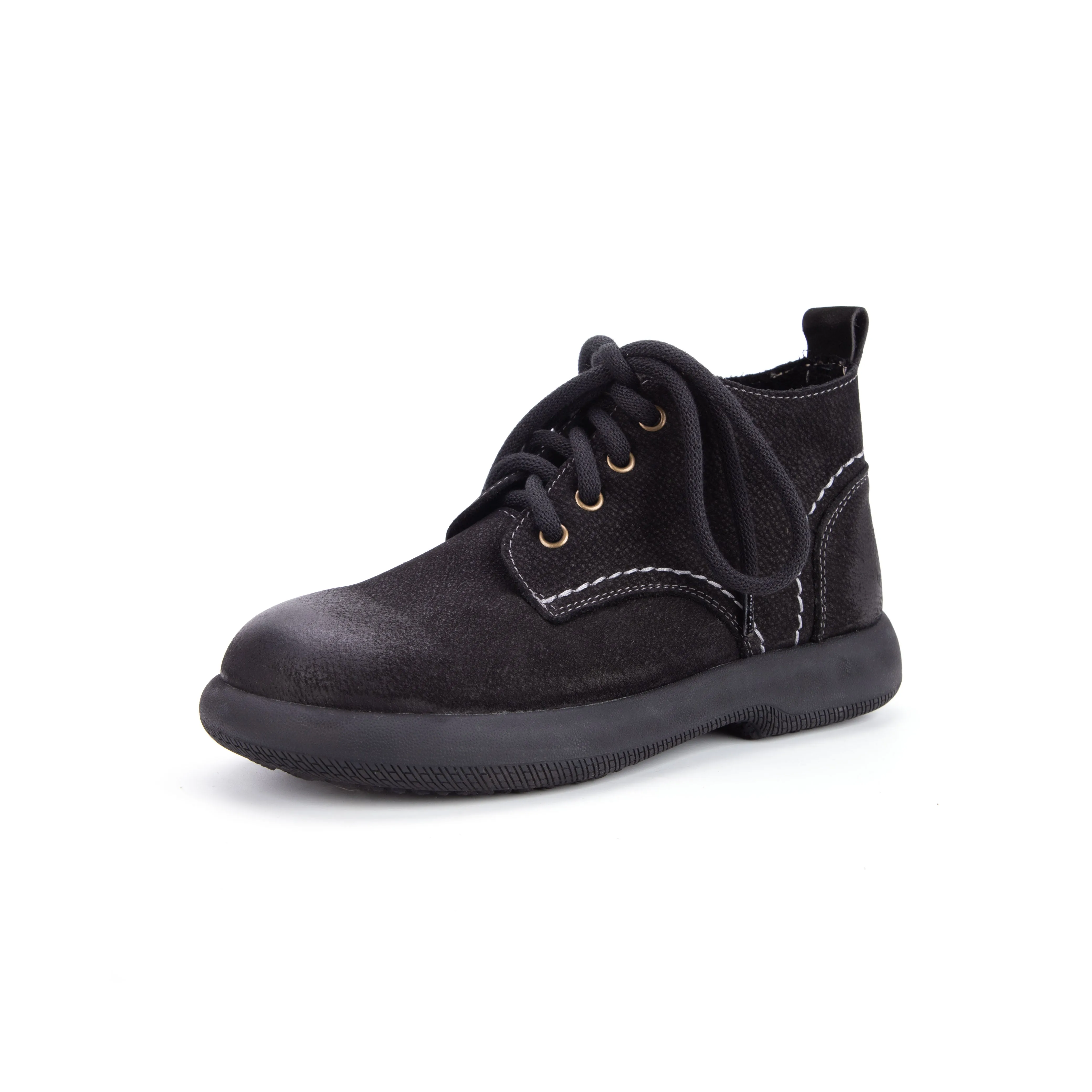 Women's Literary Leather Vintage Casual Lace-up Boots