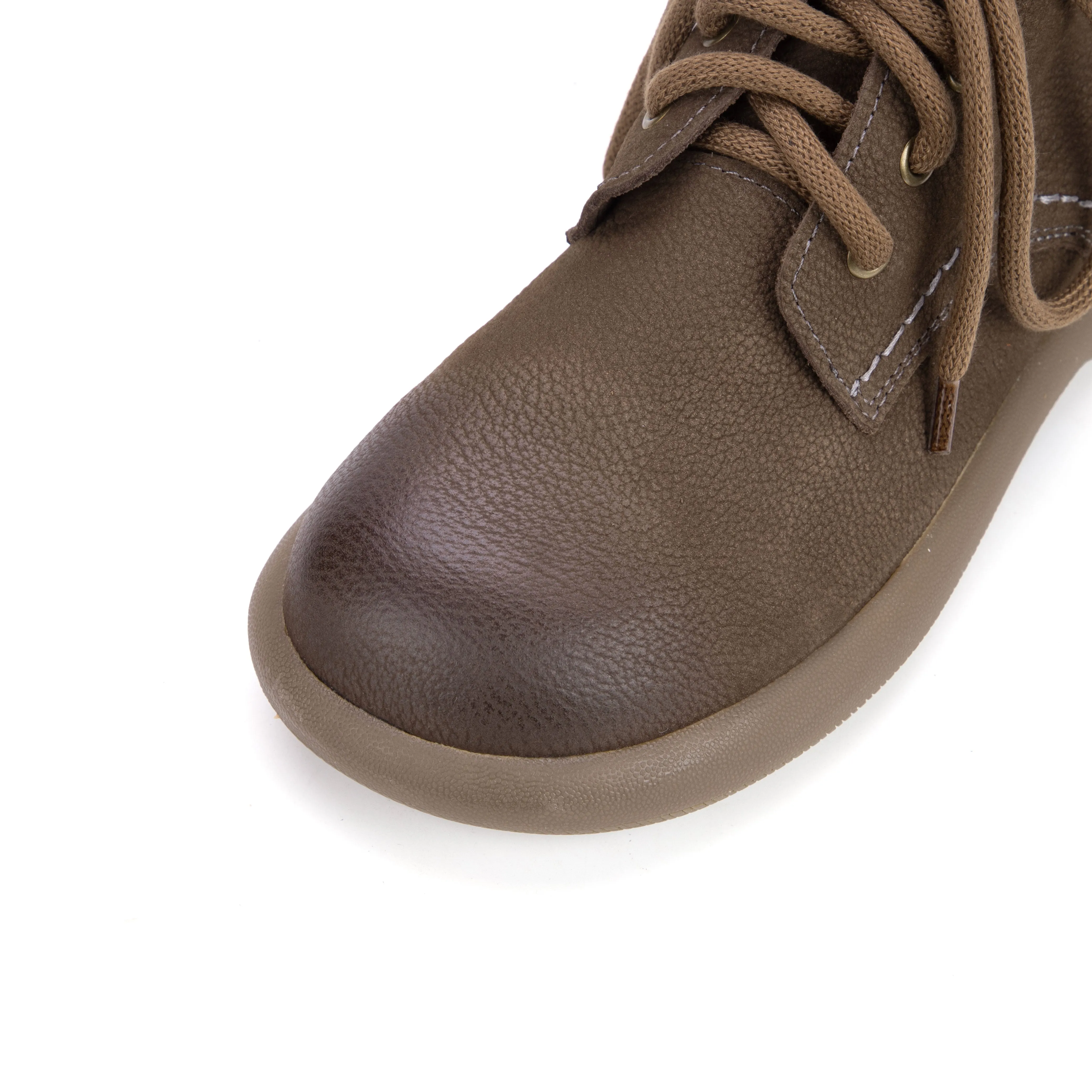 Women's Literary Leather Vintage Casual Lace-up Boots