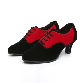 Women's Retro Anti-Slip Soft Sole Mid-Heel Dance Shoes 45530423S