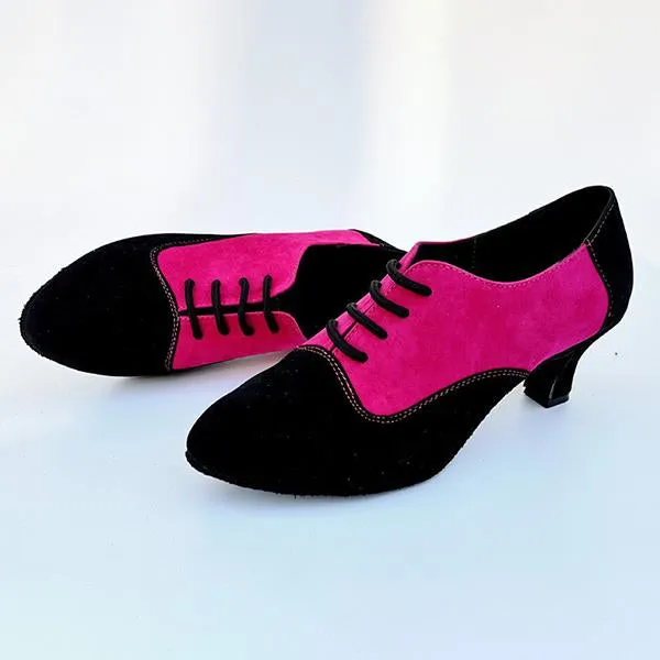 Women's Retro Anti-Slip Soft Sole Mid-Heel Dance Shoes 45530423S