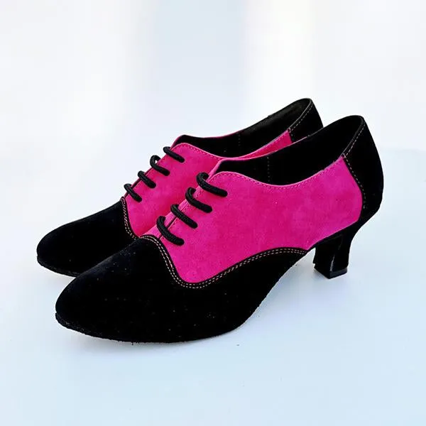 Women's Retro Anti-Slip Soft Sole Mid-Heel Dance Shoes 45530423S