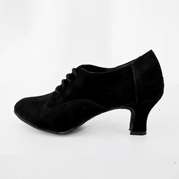 Women's Retro Anti-Slip Soft Sole Mid-Heel Dance Shoes 45530423S