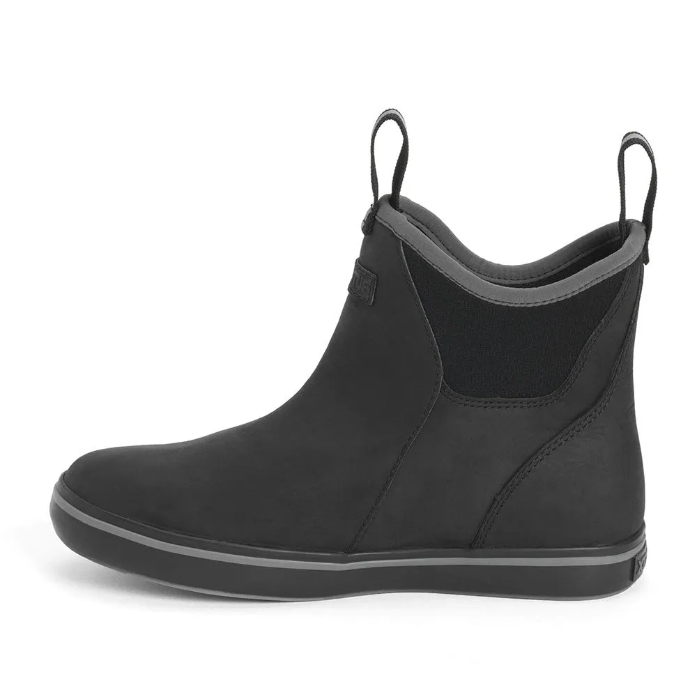 XTRATUF Women's Leather Ankle Deck Boots- Black